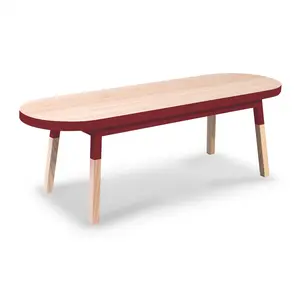 MON PETIT MEUBLE FRANCAIS Table basse banc 140 cm, 100% frêne massif rouge de pludunoVendu parmaisons-du-monde