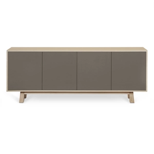 MON PETIT MEUBLE FRANCAIS Buffet bas 4 portes 160 cm, en frêne