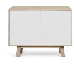 MON PETIT MEUBLE FRANCAIS Buffet bas 2 portes 100 cm, en frêne