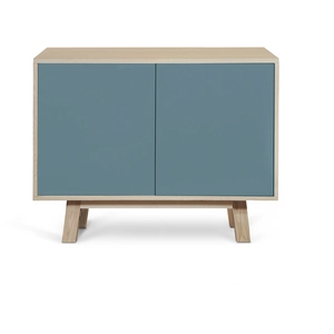 MON PETIT MEUBLE FRANCAIS Buffet bas 2 portes 100 cm, en frêne