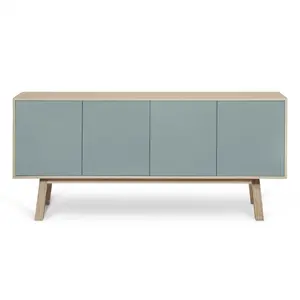 MON PETIT MEUBLE FRANCAIS Buffet 4 portes en frêne 180 cm, hauteur 94 cm