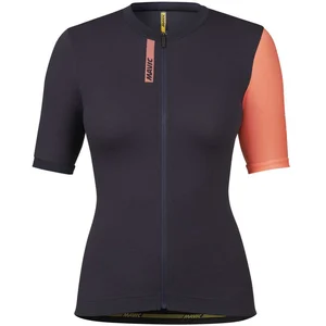 Maillot manches courtes mavic essential femme bleu fonce corail pas cher
