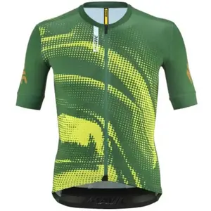 Maillot Mavic Aksium Graphic manches courtes vert jaune - L pas cher