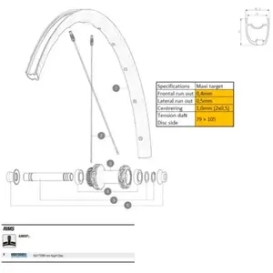 Mavic Jante De Vélo De Route Ksyrium Hooked Disc One Size