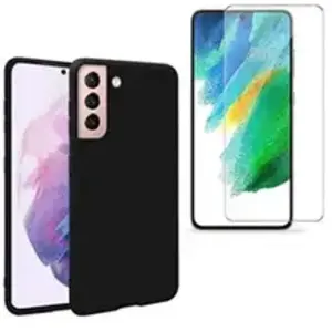 Coque de protection Noir + Verre trempé pour Samsung Galaxy S21 FE ave...Vendu parcdiscount