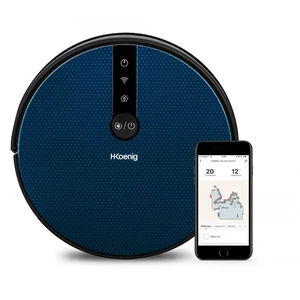 Comparateur de prix : H.koenig Swrc120 Robot Aspirateur 0,6 L Sac À Poussière Noir, Bleu