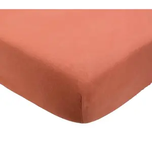 Comparateur de prix : TROIS KILOS SEPT - Drap Housse Bébé - 60x120 cm - 100% Coton - Label Oeko-TEX - Jersey Extensible - Terracotta