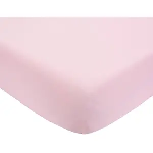 Trois Kilos Sept Drap housse en coton Rose (70 x 140 cm) pas cher