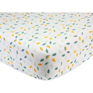 Comparateur de prix : Trois Kilos Sept Drap housse en coton Feuille (60 x 120 cm)