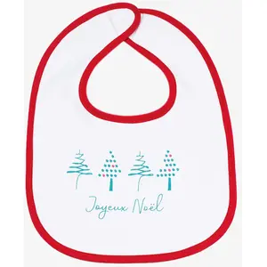 Trois Kilos Sept Lot de 2 bavoirs de Noël 1er âge pas cher
