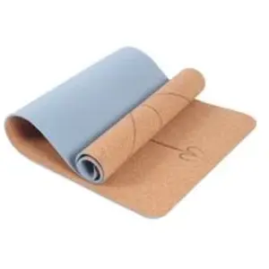 Comparateur de prix : Tapis de yoga en liège double face - SPORTIFRANCE - beige/bleu - 183cm...