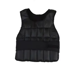 Veste lestée SPORTIFRANCE - noir - 10 kg - pour renforcement musculaire pas cher