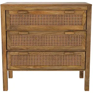 Commode en cannages et bois 3 tiroirs -  Rendez-Vous DécoVendu parcdiscount