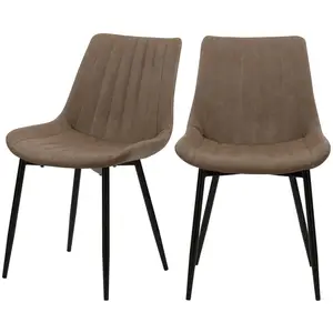 RENDEZ VOUS DECO Chaise Killi taupe (lot de 2) pas cher