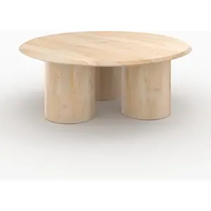 Comparateur de prix : Table basse ronde en bois de manguier d90 cm - sacha Sacha