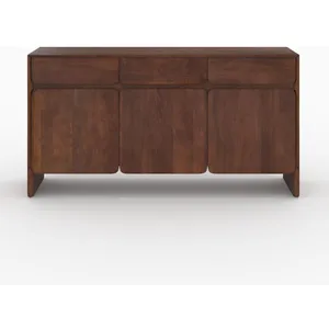Buffet en bois de manguier avec 3 portes et 3 tiroirs pas cher