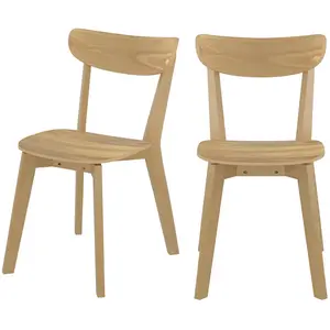 Lot de 2 chaises en bois clair - Tabata - Rendez-Vous Déco pas cher