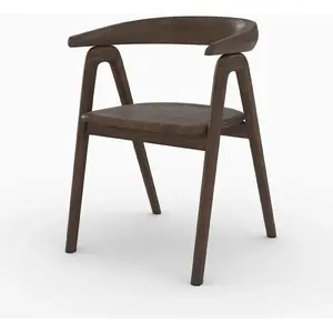 RENDEZ VOUS DÉCO Chaise en bois d'hévéa foncé - hawa Hawa pas cher