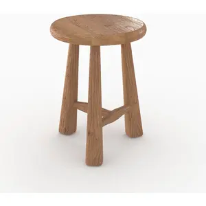 Rendez Vous Deco Tabouret Toby Bois d'Orme pas cher