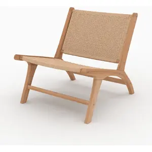 Rendez-vous Déco - Fauteuil Kilka en bois de teck et cordage en loom - kilka