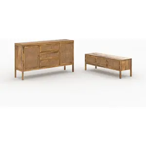 RENDEZ VOUS DECO Ensemble buffet et meuble tv en bois  - tiki Tiki pas cher
