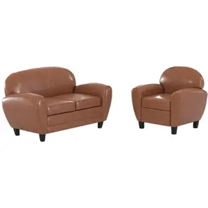 Ensemble canapé et fauteuil camel 3 places - club - club Club pas cher