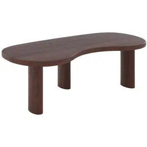 Table basse organique en bois massif de mindi foncé - brandan Brandan pas cher