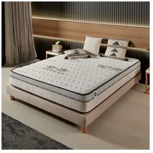 NATURALEX Matelas Visco-Carbone 140x200 cm - Mousse mémoire de forme HR, Blue Latex, Hypoallergénique - Face été/hiver - 7 Zones - Épais 30 cm pas cher
