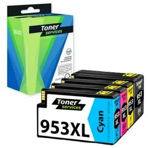 Compatible HP 953XL Pack 4 Cartouches Noir cyan magenta jaune (3HZ52AE...Vendu partoner-services