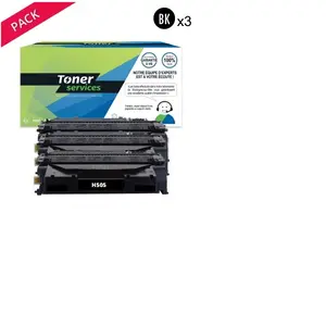 Compatible Canon 719 Pack 3 Toners Noir CE505A (05A) pas cher