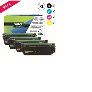 Compatible HP 508X Pack de 4 toners Noir, cyan, magenta et jaune XL