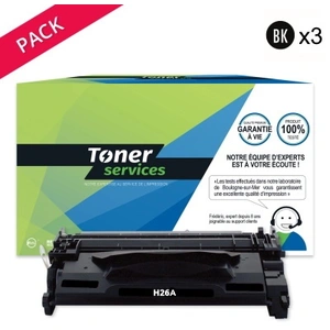 Compatible HP 26A Pack 3 Toners Noir CF226A (HT26AR)Vendu partoner-services