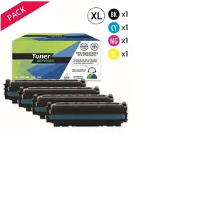 Compatible HP 410X Pack de 4 toners Noir, cyan, magenta et jaune XLVendu partoner-services