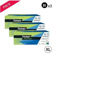 Compatible Lexmark 602X Pack 3 Toners Noir 60F2X00 (LT602X)