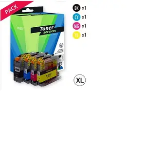 Toner Services Compatible Brother LC227XLVALBP Pack 4 Cartouches Noir et couleursVendu parrue-du-commerce