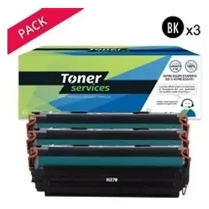 Compatible Canon 726 Pack 3 Toners Noir CE278A (78A) pas cher