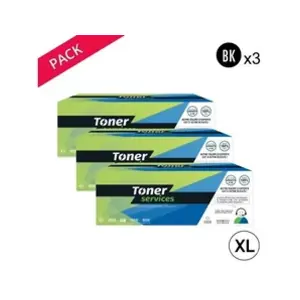 Compatible Dell Pack 3 Toners Noir 593-10237 (DT1720) pas cher