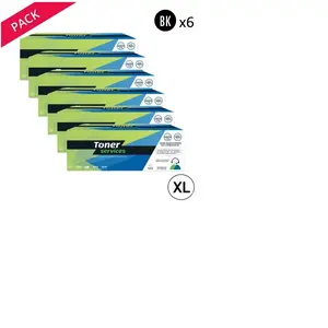 Compatible Canon 715H Pack 6 Toners Noir Q7553X (53X)