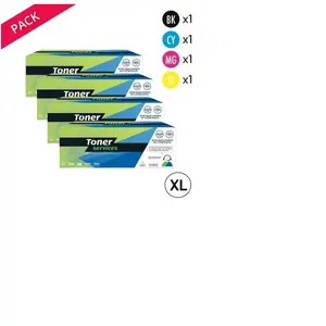 Compatible HP 647A Pack 4 toners Noir, cyan, magenta et jaune XL