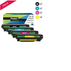 Compatible HP 507X/507A et Canon 732 Pack de 4 toners Noir et couleursVendu partoner-services