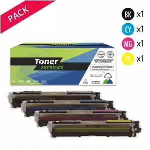 Compatible HP 130A Pack de 4 toners Noir, cyan, magenta et jauneVendu partoner-services