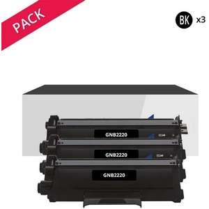 Pack de 3 Toners Noirs générique Brother TN-2220 - Brother TN2220 pas cher