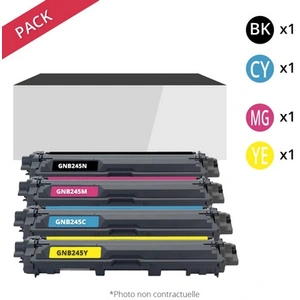 Comparateur de prix : Génériques Brother TN241/TN245 Noir et Couleur - Pack 4 Toners