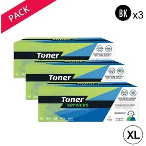 Compatible Dell Pack 3 Toners Noir 593-11167 (DT2360X)
