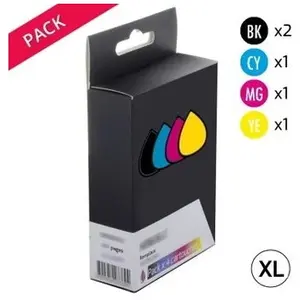 Compatibles Brother LC1280XLVALBP Pack 5 Cartouches génériques Noire e...