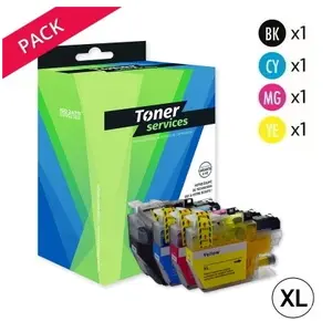 Toner Services Pack 4 cartouches compatibles Brother LC3213VALDR marque pas cher