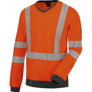 Tee-shirt de travail manches longues haute-visibilité orange fluo Würt...