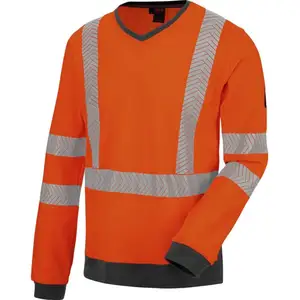 Tee-shirt de travail manches longues haute-visibilité orange fluo Würt...