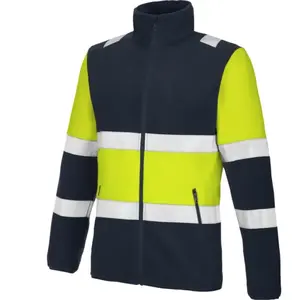 Polaire haute visibilité FLUO ONE jaune/marine S pas cher
