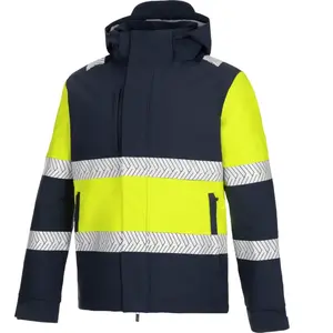 Parka haute visibilité FLUO ONE jaune/marine  L pas cher